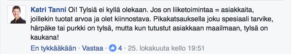 Kommentti toimiaalat b2b-markkinointi